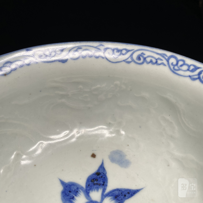 元 青花模印赶珠龙纹高足杯 - 图31